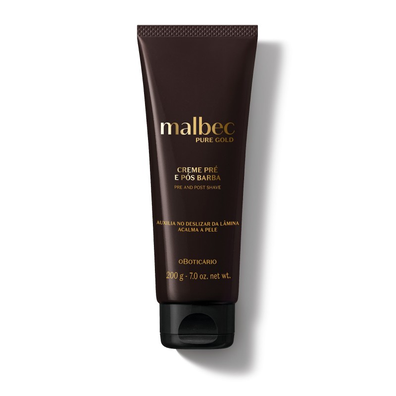 MALBEC Pure Gold Crema Afeitado pos pre barba 200g