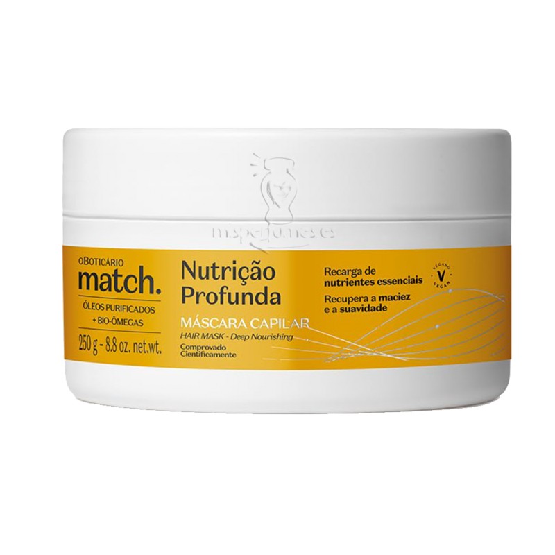 Match Fonte De Nutrição Máscara Capilar Fios Finos, 250g