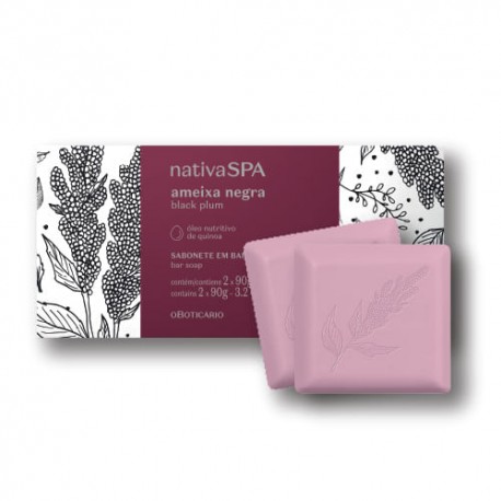 Nativa Black Plum Bar Jabones Kit SPA - 2 unidades de 90g cada una